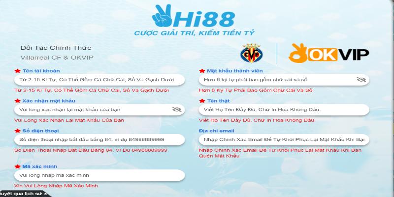 Hướng dẫn đăng ký nhận ưu đãi Hi88 mừng sinh nhật